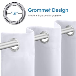 Foto 4 | Juego de 2 Paneles de Cortinas Homeideas Color Blanco 132 x 213 cm - Venta Internacional