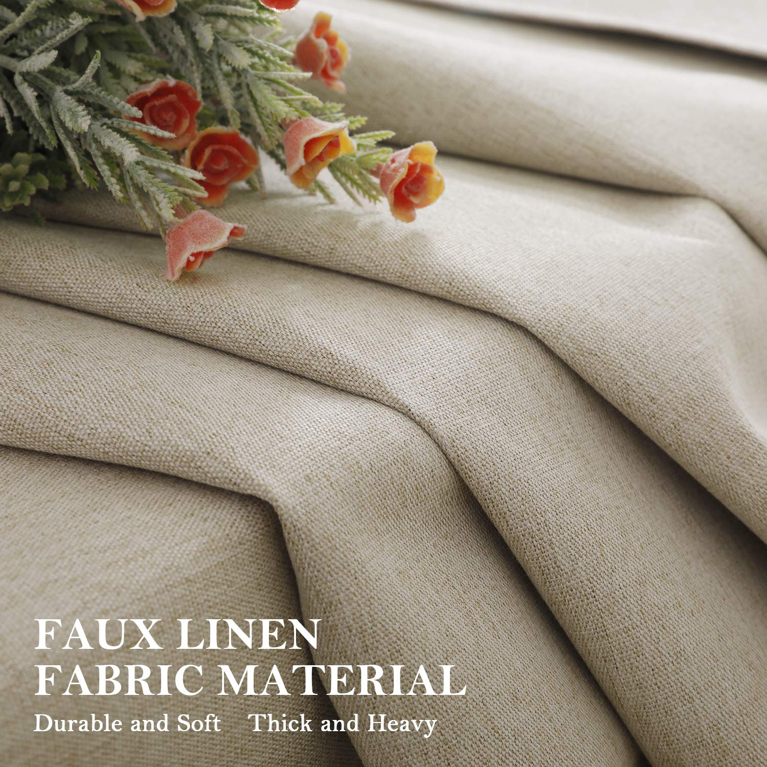 Foto 3 pulgar | Cortinas Opacas Homeideas de Lino Sintético - Venta Internacional