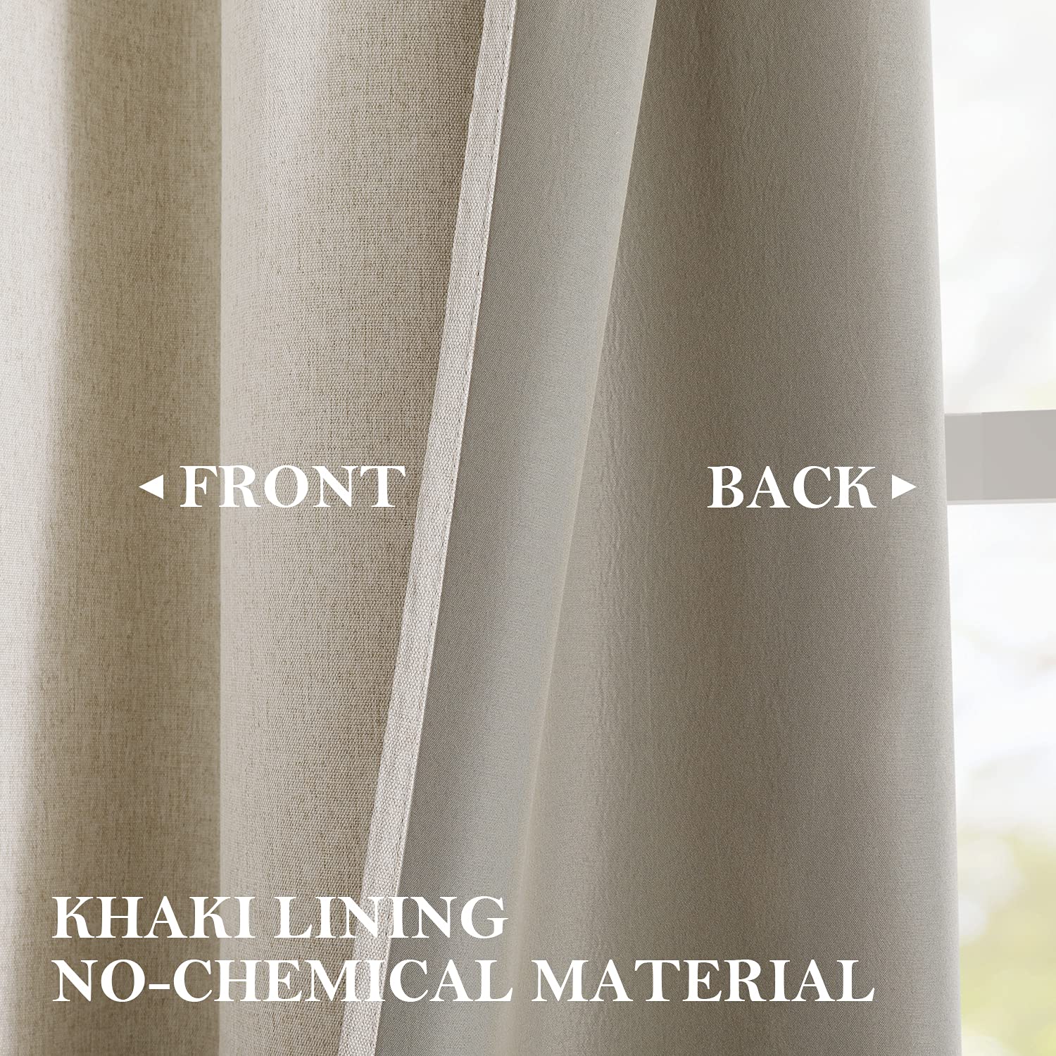 Foto 6 pulgar | Cortinas Opacas Homeideas de Lino Sintético - Venta Internacional