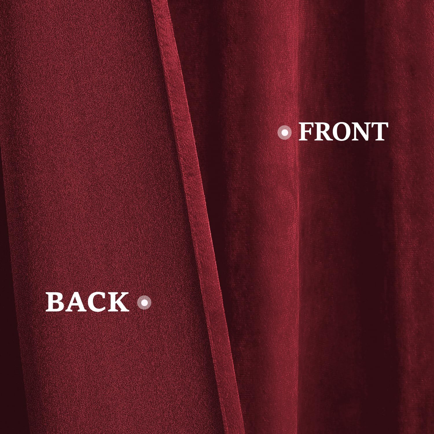 Foto 7 pulgar | Cortinas Homeideas de Terciopelo 244 cm Rojo 2 Paneles - Venta Internacional