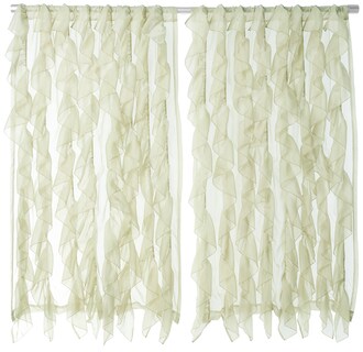 Foto 1 | Cortinas De Gasa Transparente Con Volantes De La Colección Sweet Home - Venta Internacional.