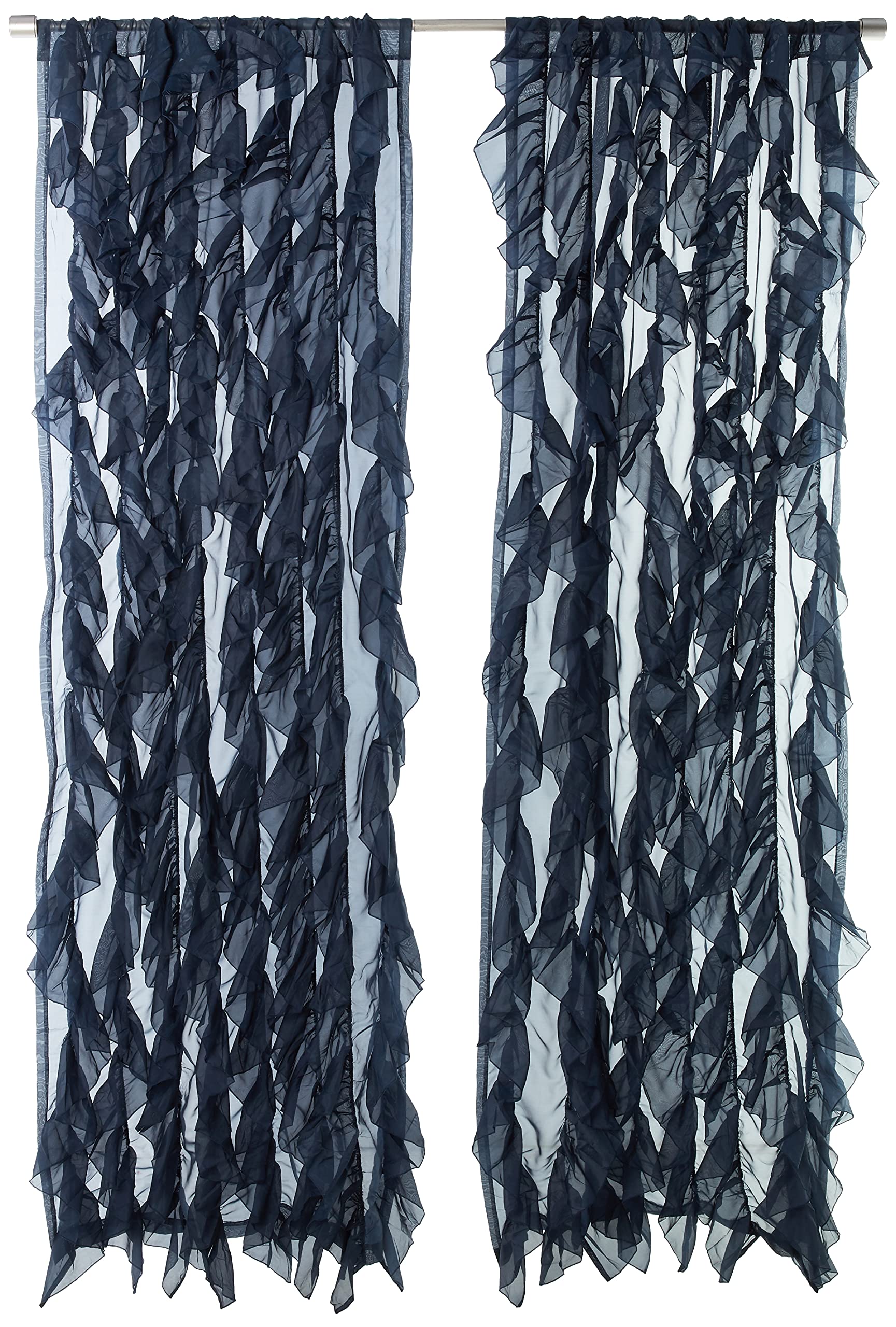 Foto 2 pulgar | Cortinas Sweet Home Collection Sheer Voile Waterfall Azul - Venta Internacional.