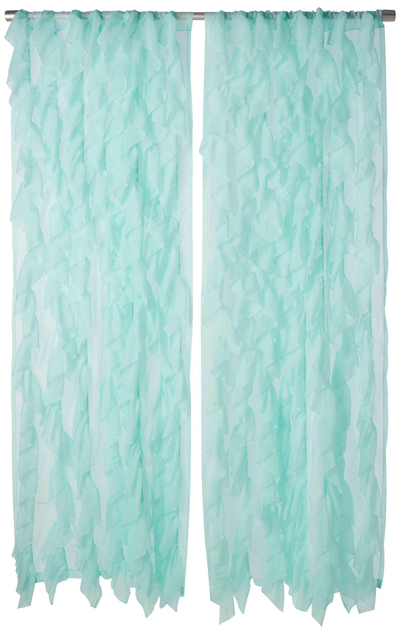 Foto 1 | Cortinas De Gasa Transparente Con Volantes De La Colección Sweet Home - Venta Internacional.