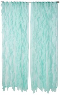 Foto 1 | Cortinas De Gasa Transparente Con Volantes De La Colección Sweet Home - Venta Internacional.
