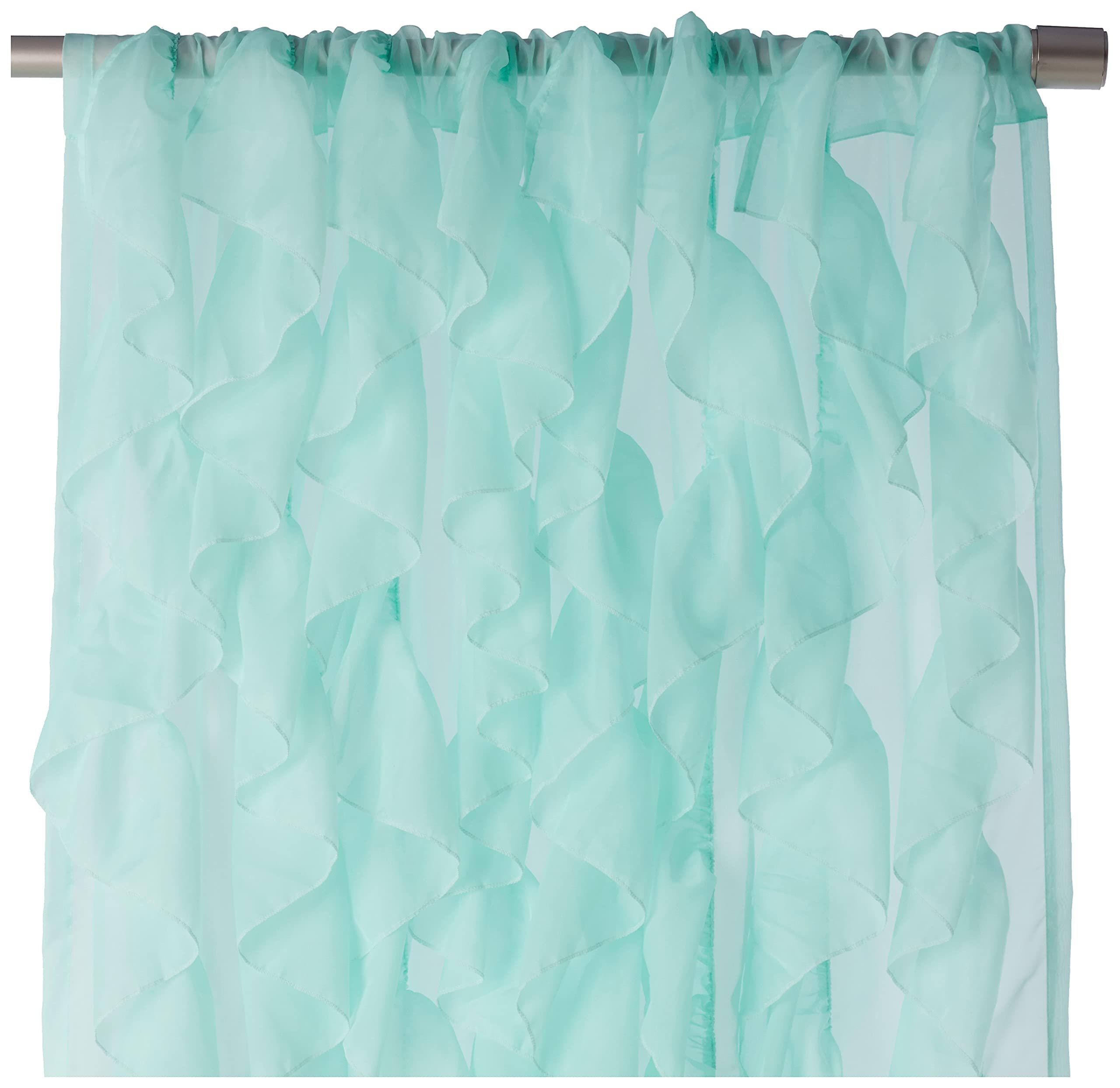 Foto 4 pulgar | Cortinas De Gasa Transparente Con Volantes De La Colección Sweet Home - Venta Internacional.