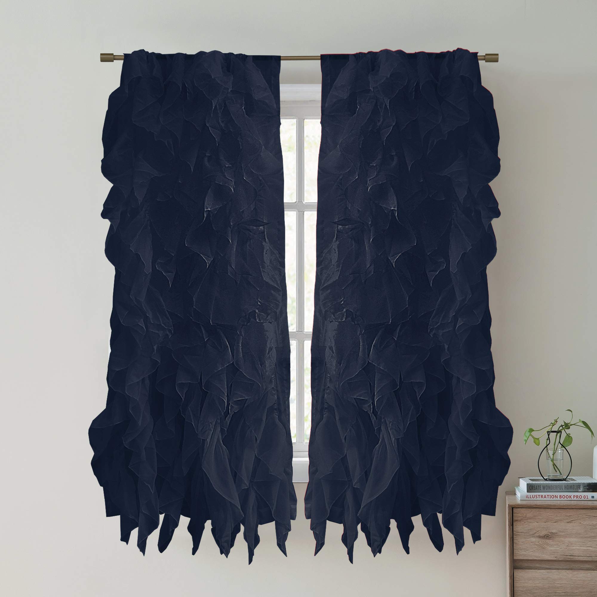 Cortinas De Gasa Transparente Con Volantes De La Colección Sweet Home - Venta Internacional.