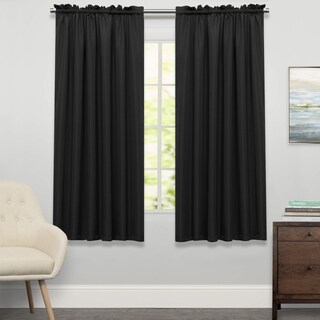 Foto 1 | Cortinas De Ventana Sweet Home Collection Ribcord, Color Negro, 160 X 160 Cm - Venta Internacional.