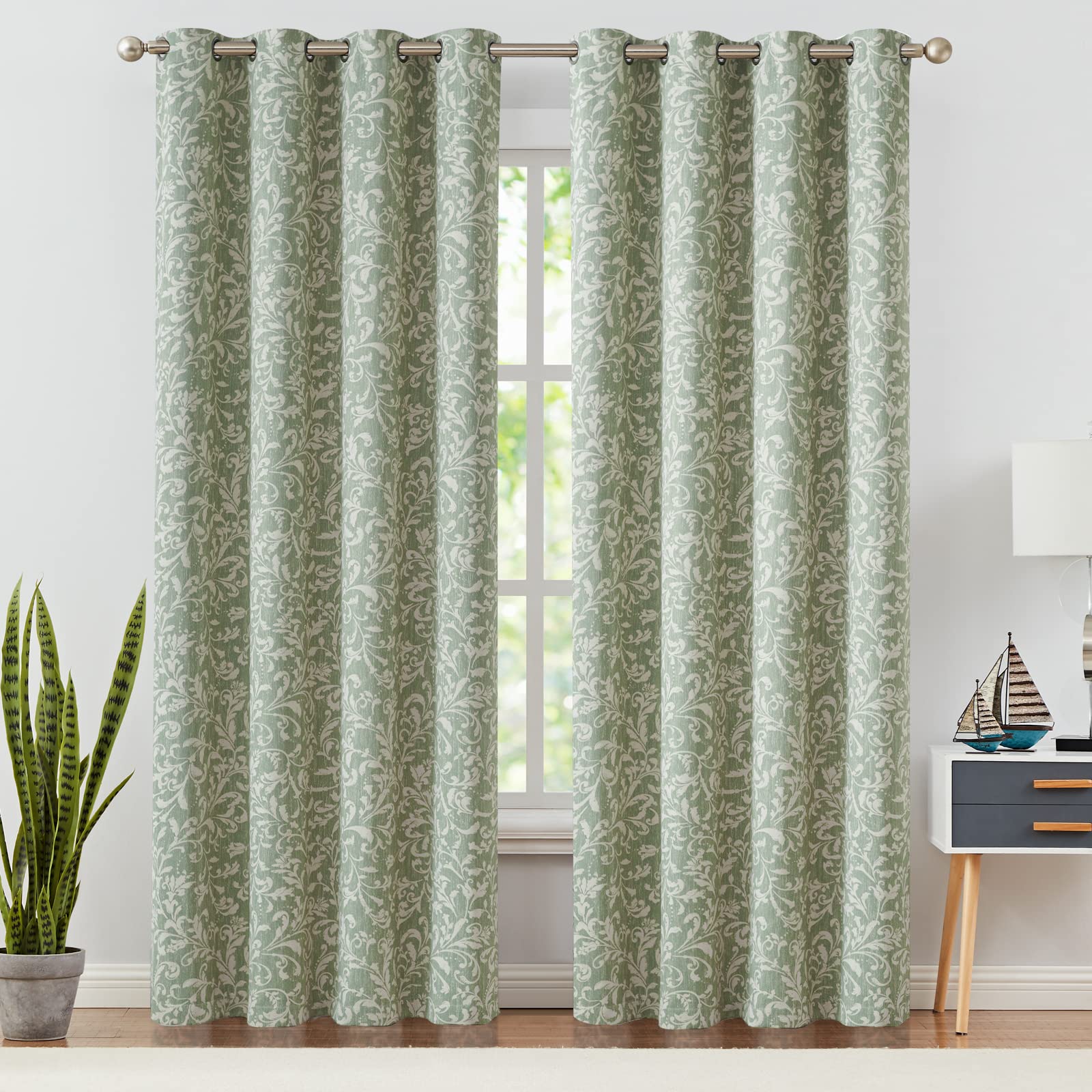 Cortinas Jinchan Verde de 2 Paneles-Venta Internacional