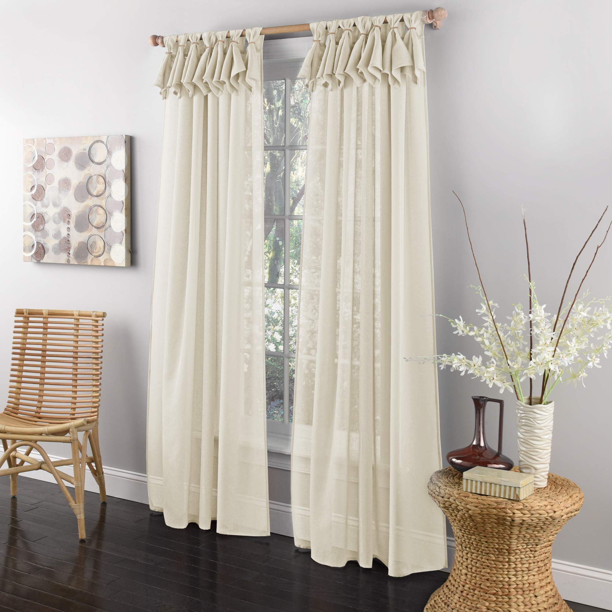 Foto 1 | Cortinas De Ventana De La Colección Sweet Home Breeze Ivory - Venta Internacional.