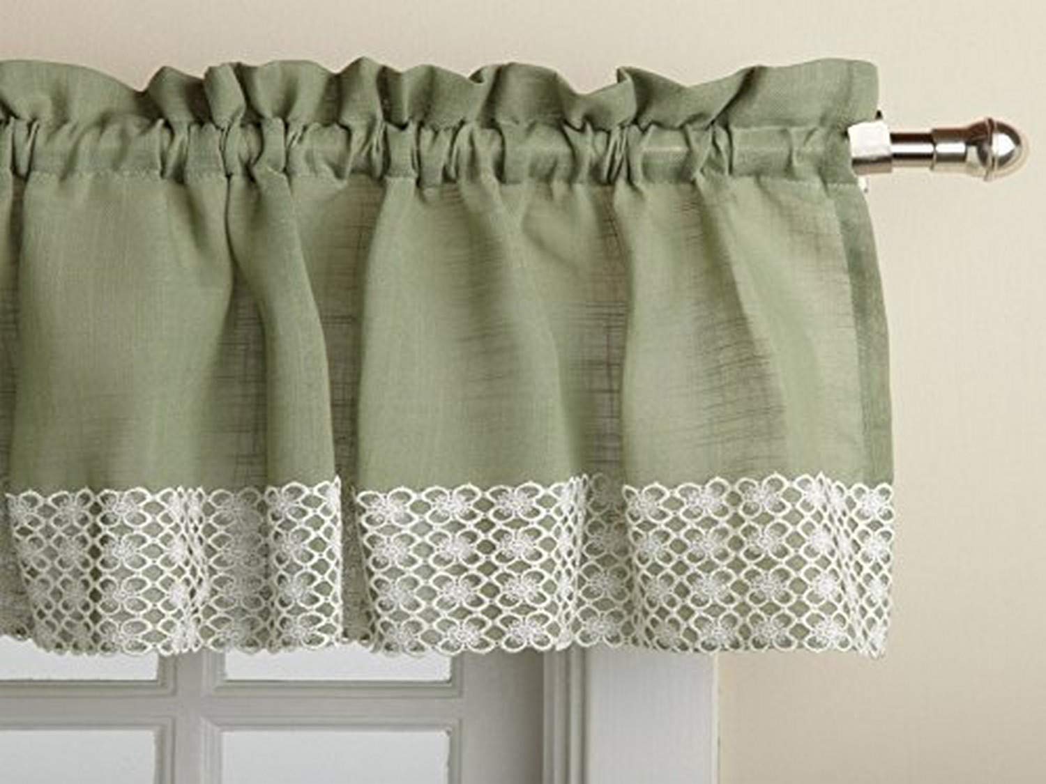 Foto 2 pulgar | Cortina De Cocina Valance Colección Sweet Home Salem Sage - Venta Internacional.