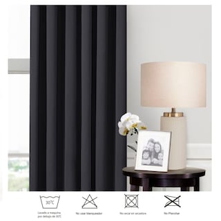 Foto 2 | Cortinas Blackout Obscuridad Total Dos Paneles Negro