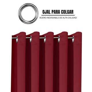 Foto 4 | Cortinas Blackout Obscuridad Total Dos Paneles Vino