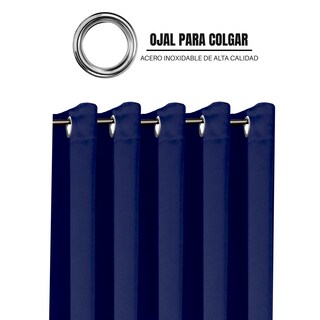 Foto 4 | Cortinas Blackout Obscuridad Total Dos Paneles Marino