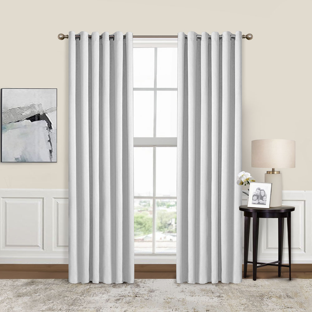 Cortinas Blackout Obscuridad Total Dos Paneles Blanco