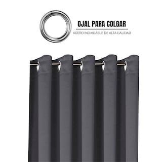 Foto 4 | Cortinas Blackout Obscuridad Total Dos Paneles Oxford