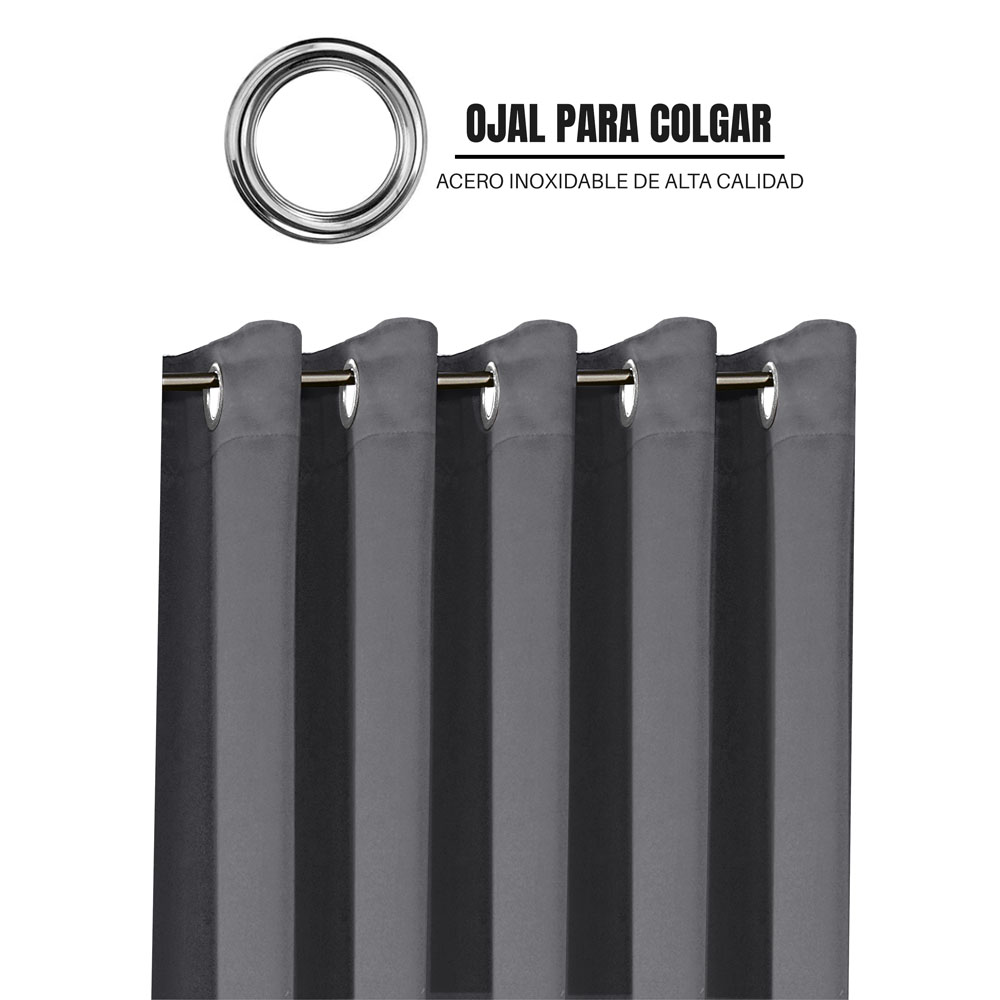 Foto 5 pulgar | Cortinas Blackout Obscuridad Total Dos Paneles Beige