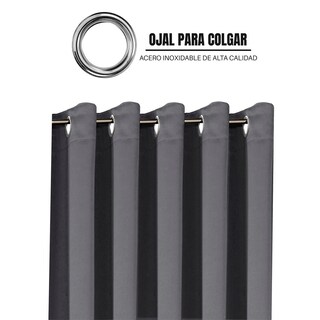 Foto 4 | Cortinas Blackout Obscuridad Total Dos Paneles Beige