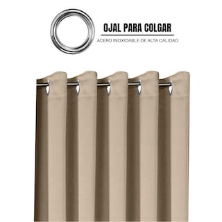 Foto 4 | Cortinas Blackout Obscuridad Total Dos Paneles Gris