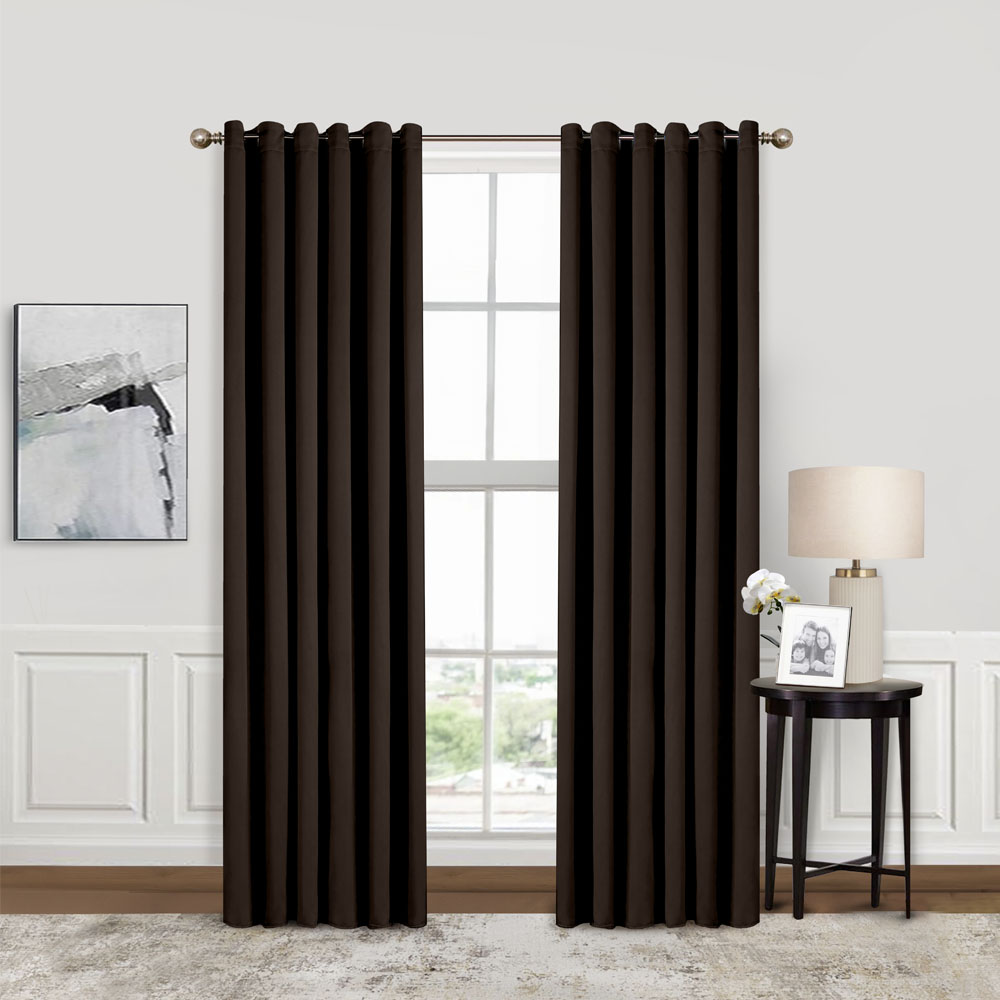 Foto 1 | Cortinas Blackout Obscuridad Total Dos Paneles Chocolate