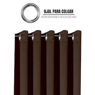 Foto 4 | Cortinas Blackout Obscuridad Total Dos Paneles Chocolate