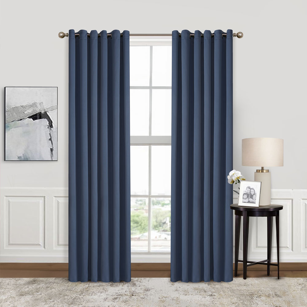Foto 1 | Cortinas Blackout Obscuridad Total Dos Paneles Azul
