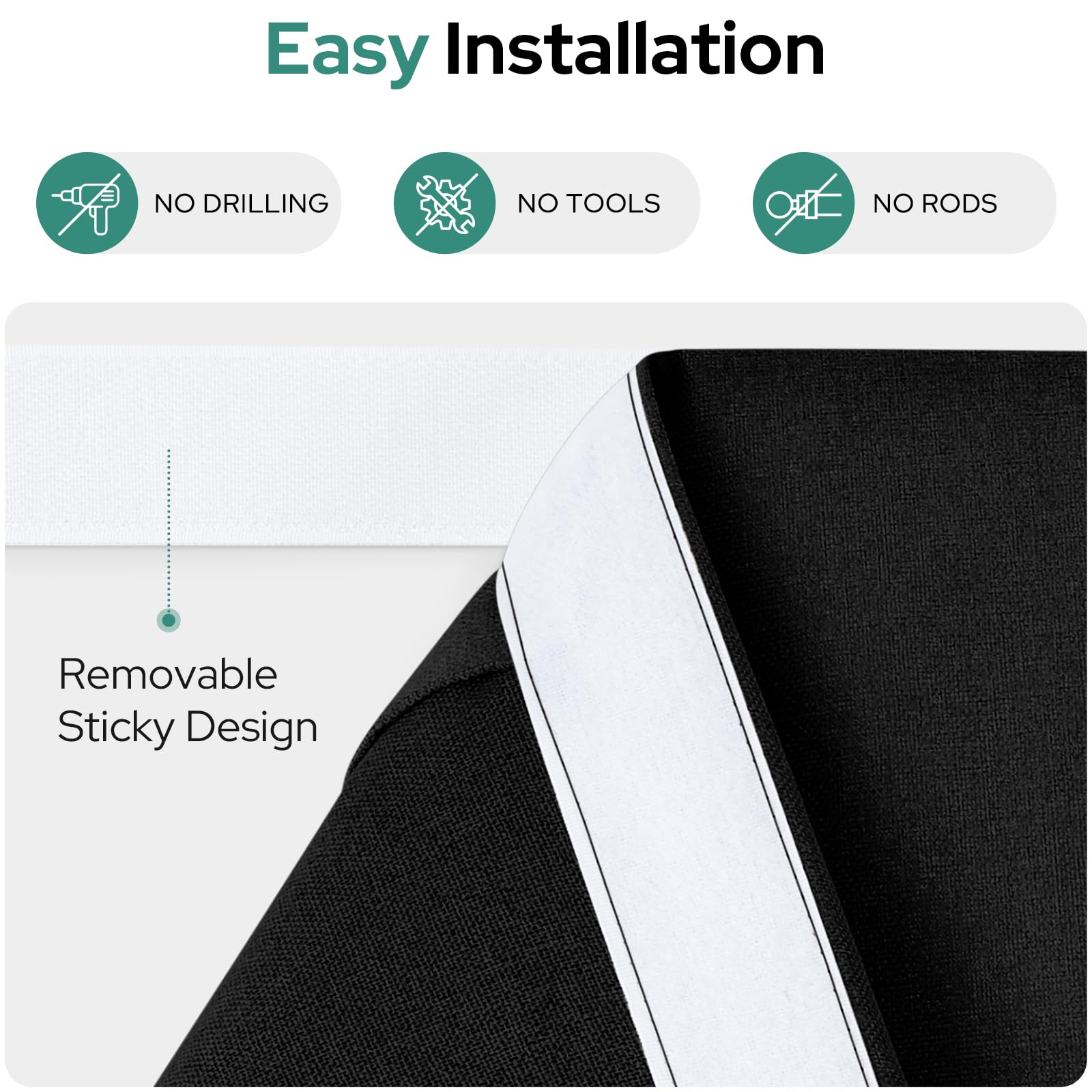 Foto 5 pulgar | Cortina Opaca de Lino HOMEIDEAS para Puertas Laterales - Venta Internacional