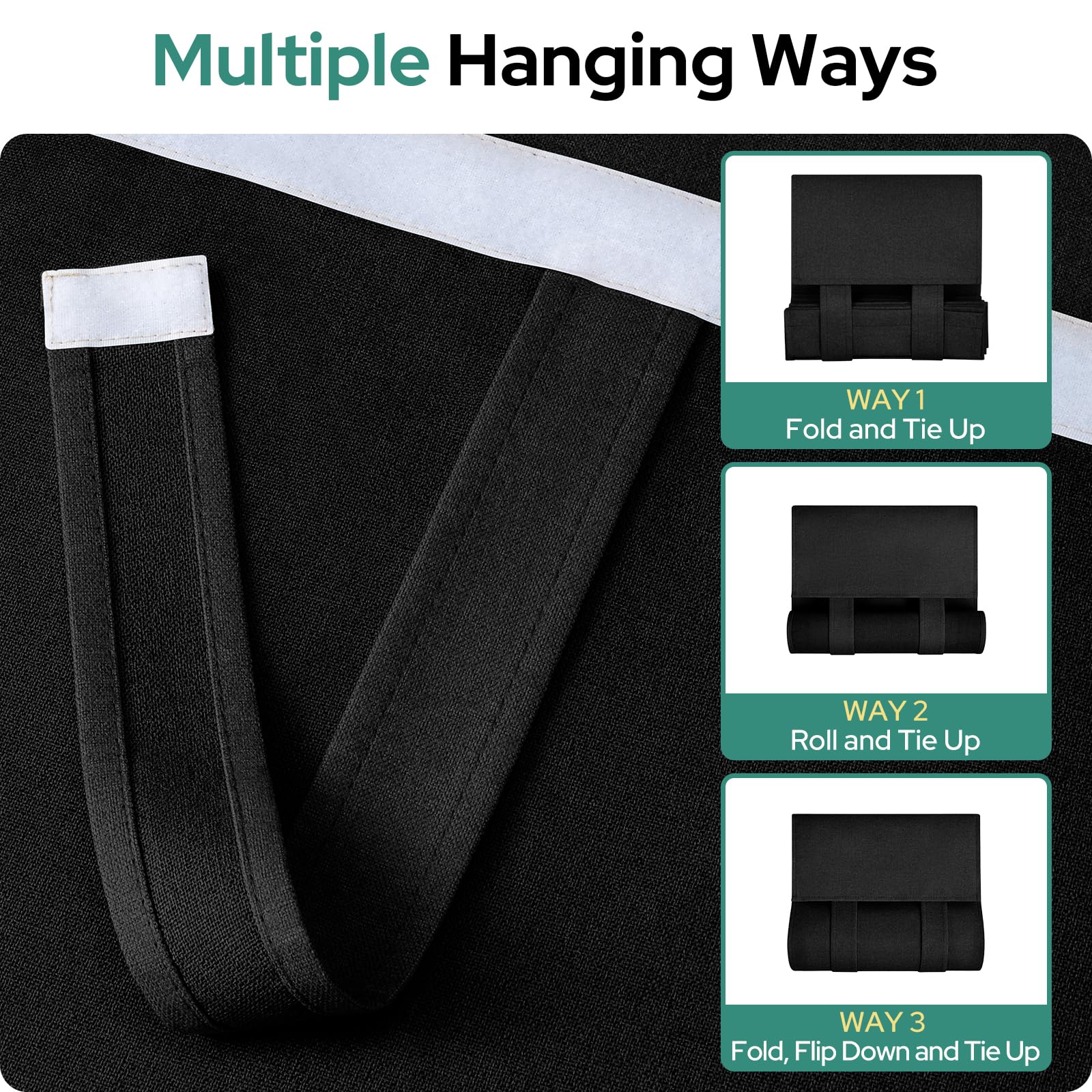 Foto 7 pulgar | Cortina Opaca de Lino HOMEIDEAS para Puertas Laterales - Venta Internacional