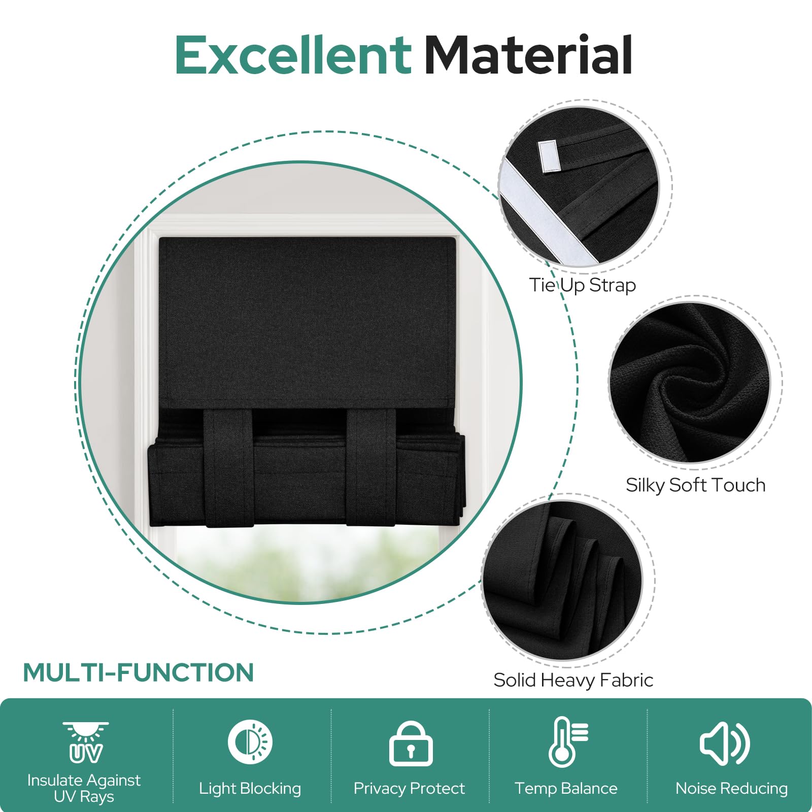 Foto 8 pulgar | Cortina Opaca de Lino HOMEIDEAS para Puertas Laterales - Venta Internacional