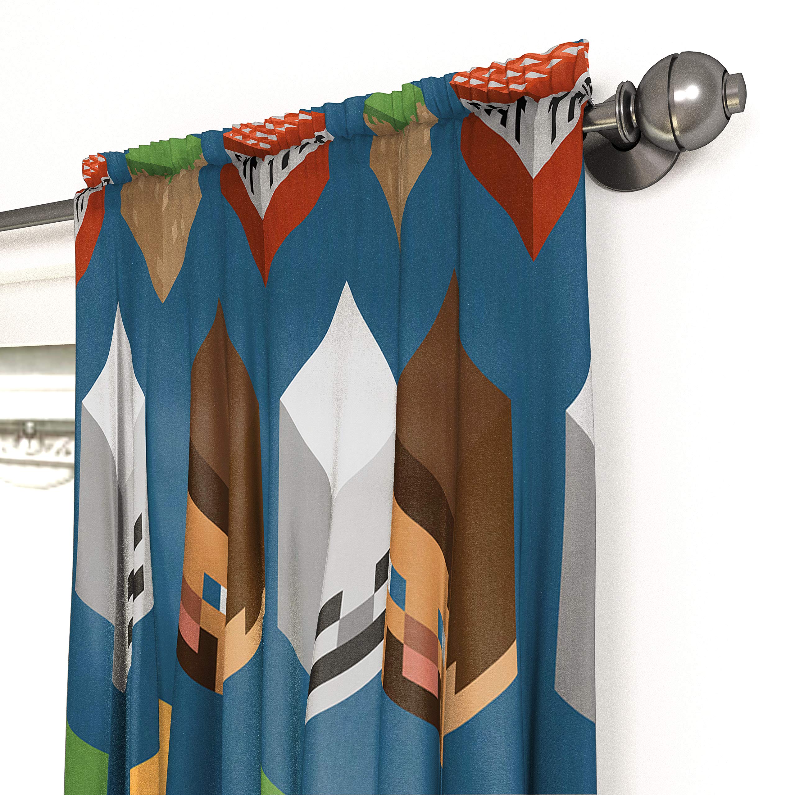 Foto 6 pulgar | Set De Cortinas Jay Franco Minecraft Isométrico Azul 160x160 Cm - Venta Internacional.