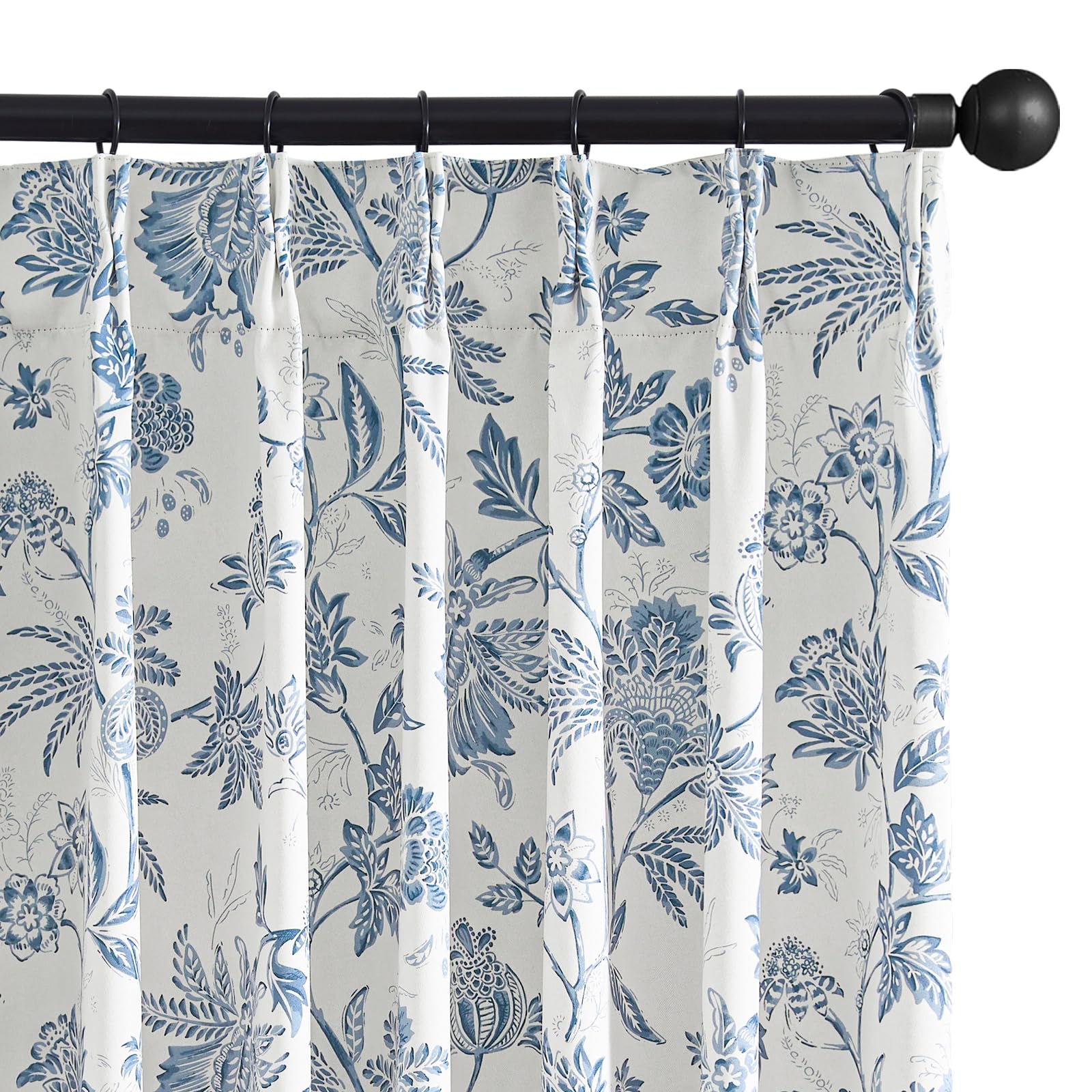 Foto 2 pulgar | Cortinas Jinchan Pinch Plisadas, 100% Opacas, Con Estampado Floral, 213 X 214 Cm - Venta Internacional.