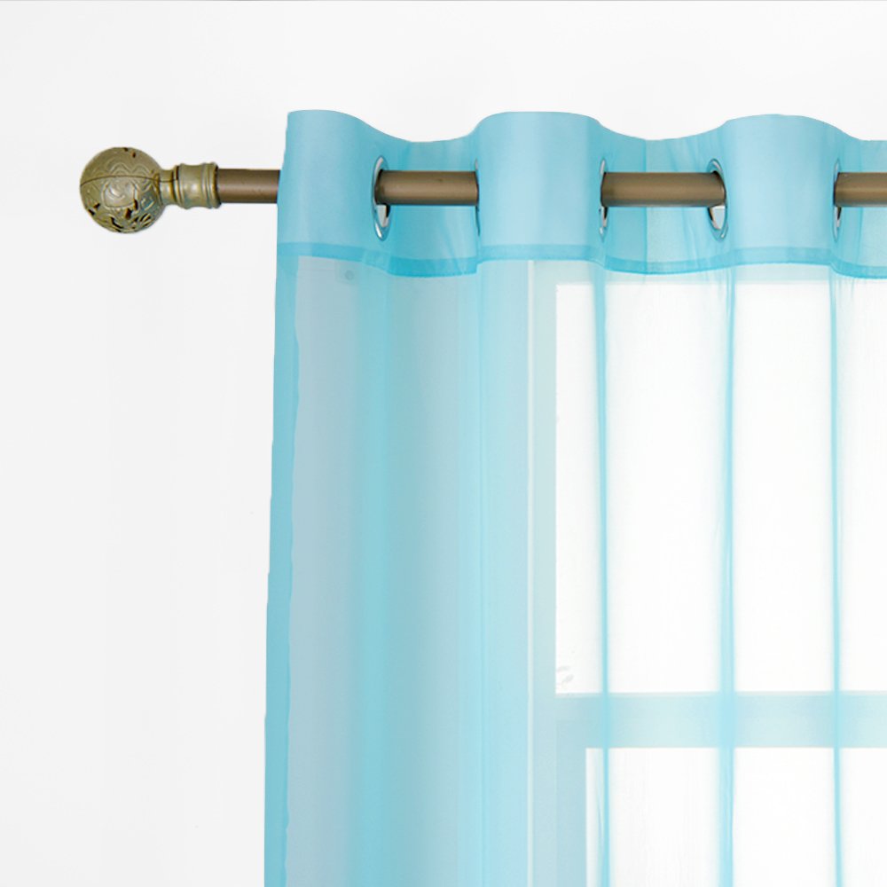Foto 2 | Cortinas Transparentes Nicetown De 96 Cm De Longitud Para Ventanas De Dormitorios - Venta Internacional.