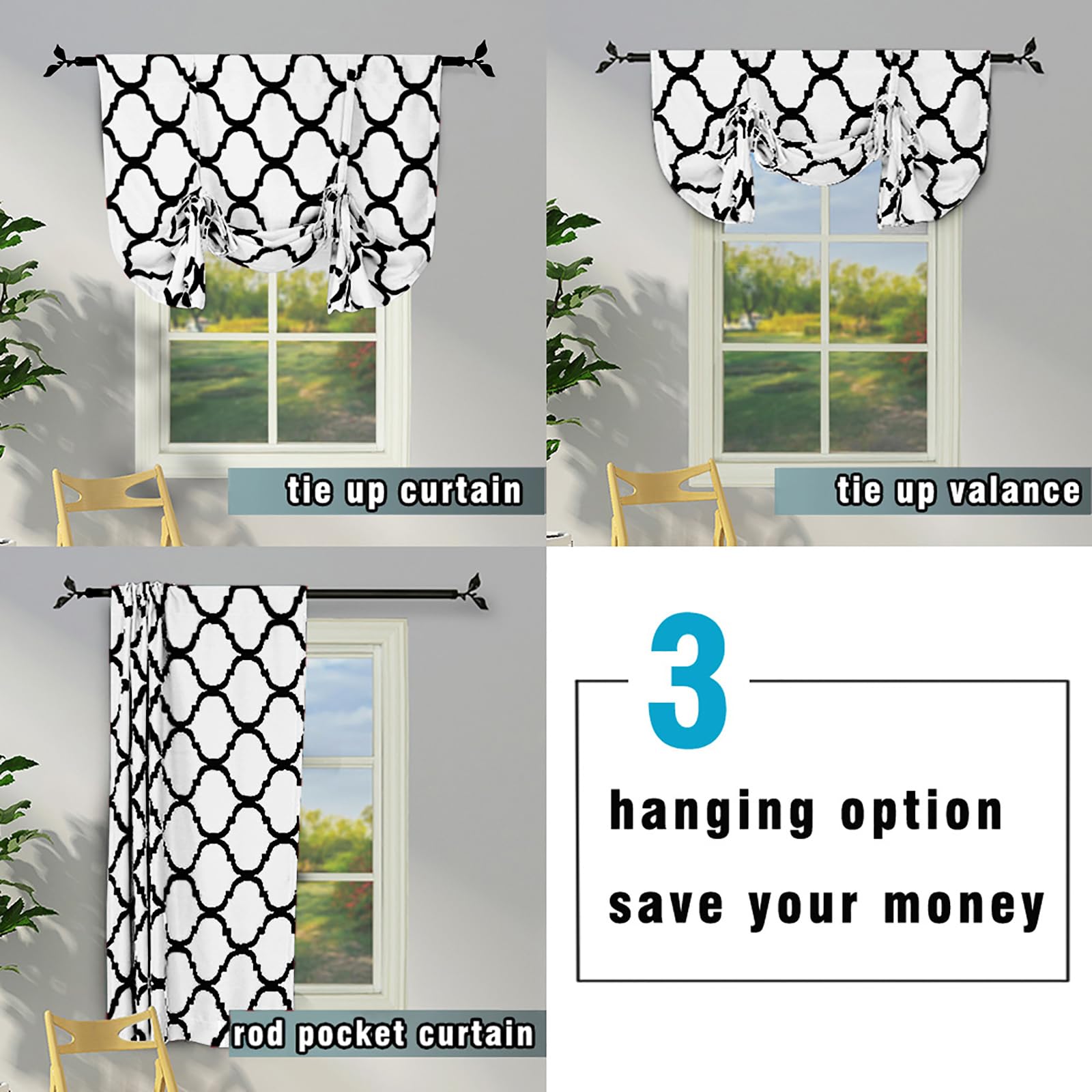 Foto 4 pulgar | Cortina Melodieux Moroccan Con Aislamiento Térmico, 42 X 160 Cm, Color Blanco Roto - Venta Internacional.