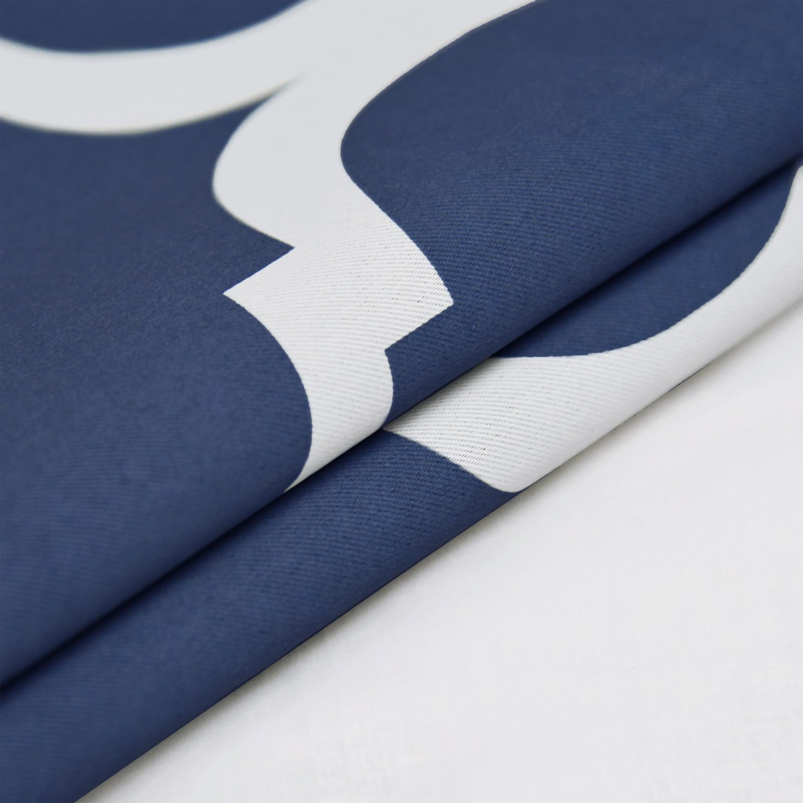 Foto 6 pulgar | Cortinas Tier Melodieux Con Estampado De Moda Marroquí, Color Azul Marino - Venta Internacional.