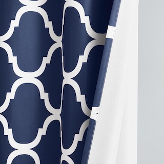 Foto 6 | Cortinas Tier Melodieux Con Estampado De Moda Marroquí, Color Azul Marino - Venta Internacional.