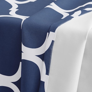 Foto 7 | Cortinas Tier Melodieux Con Estampado De Moda Marroquí, Color Azul Marino - Venta Internacional.