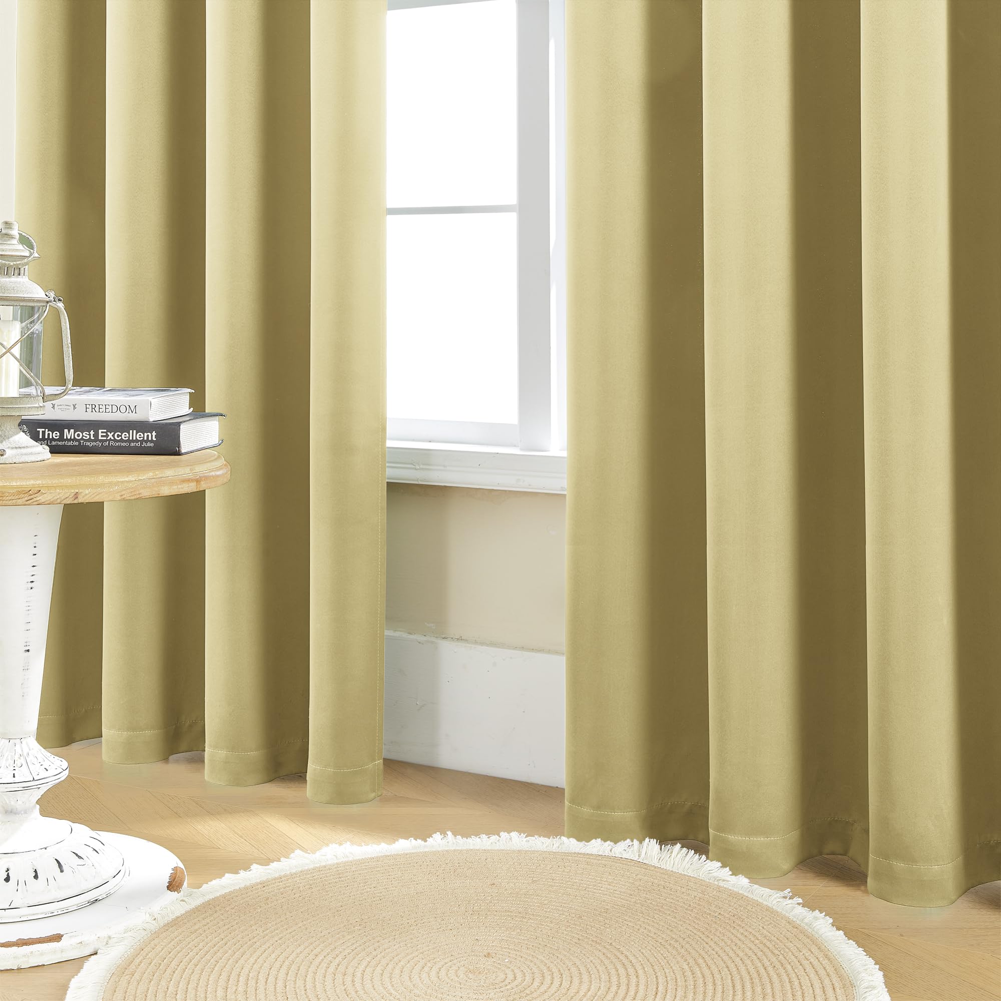 Foto 6 pulgar | Juego De 2 Paneles De Cortinas Opacas Shineland De 183 Cm Y Amarillo Dorado - Venta Internacional.