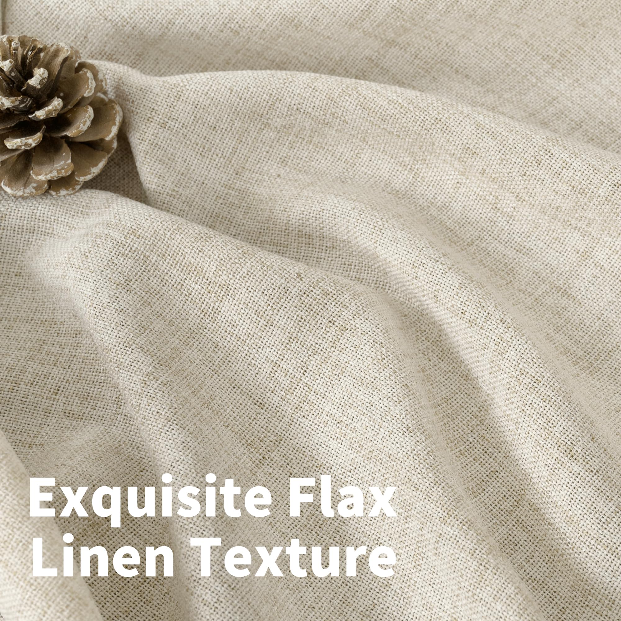 Foto 4 | Cortinas Youngstex De Lino, 230 X 228 Cm, Filtro De Luz, 2 Paneles - Venta Internacional.