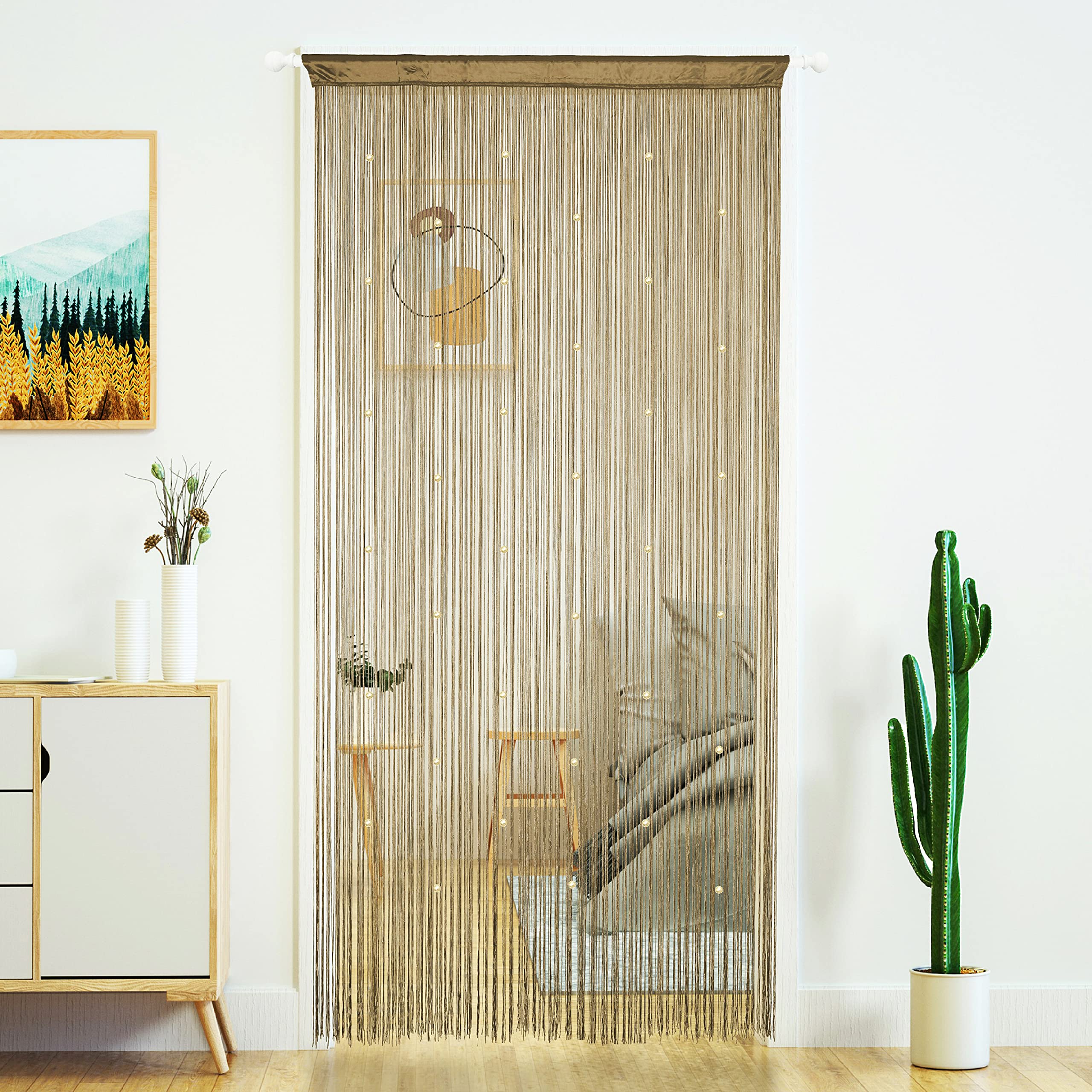 Cortina Con Cuentas Yaoyue Para Puertas, Abalorios, 100 X 200 Cm - Venta Internacional.