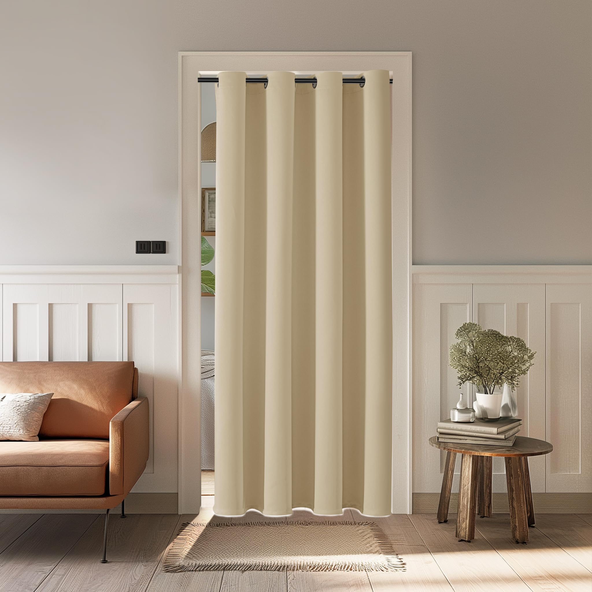 Foto 3 pulgar | Cortinas Opacas Chrisdowa Biscotti, Color Beige, 132 X 203 Cm, 1 Panel - Venta Internacional.