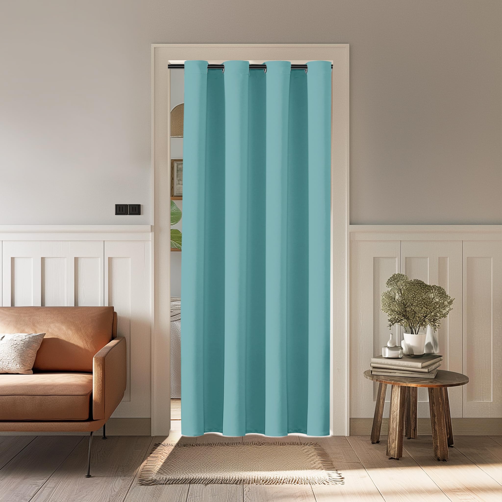 Cortinas Opacas Chrisdowa Con Aislamiento Térmico De 80 X 203 Cm, Color Aguamarina - Venta Internacional.