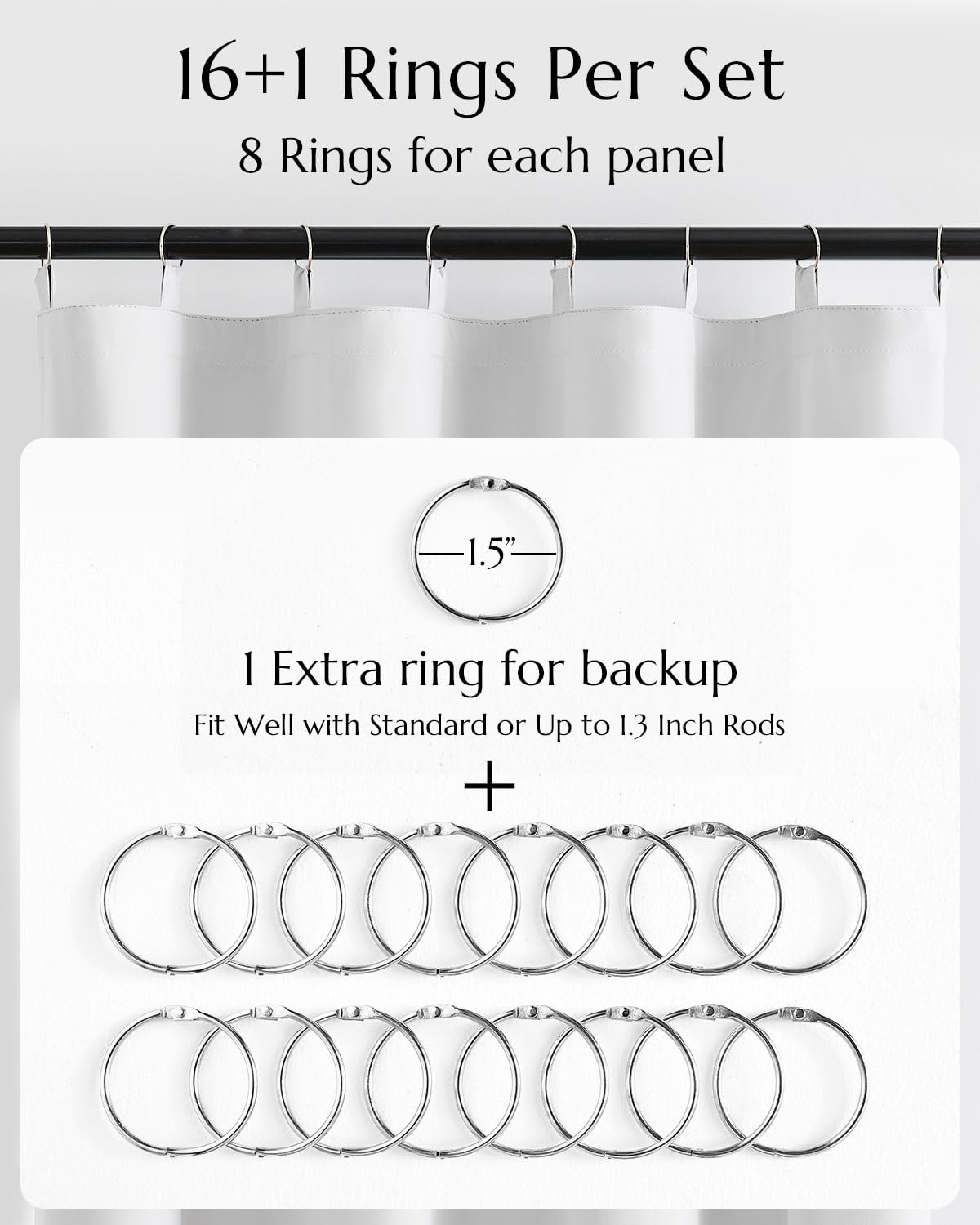 Foto 3 pulgar | Forros De Cortina Blackout Jinchan Para Dormitorio, 240 X 240 Cm, Color Blanco Roto - Venta Internacional.