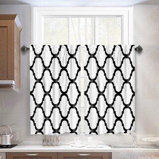 Foto 1 | Cortinas Tier Melodieux Moroccan Fashion, 29 X 36 Cm, Color Blanquecino Y Negro - Venta Internacional.