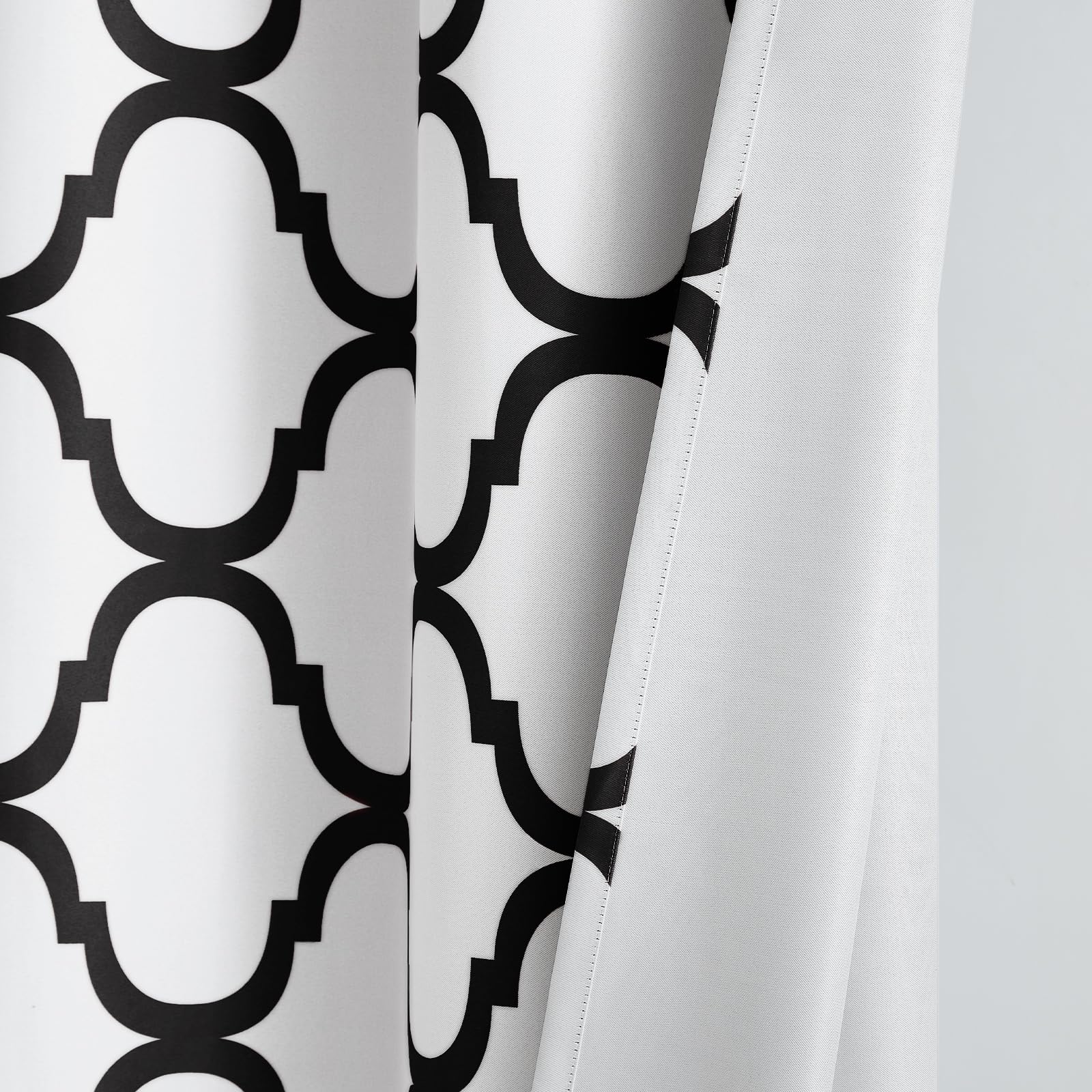 Foto 7 pulgar | Cortinas Tier Melodieux Moroccan Fashion, 29 X 36 Cm, Color Blanquecino Y Negro - Venta Internacional.