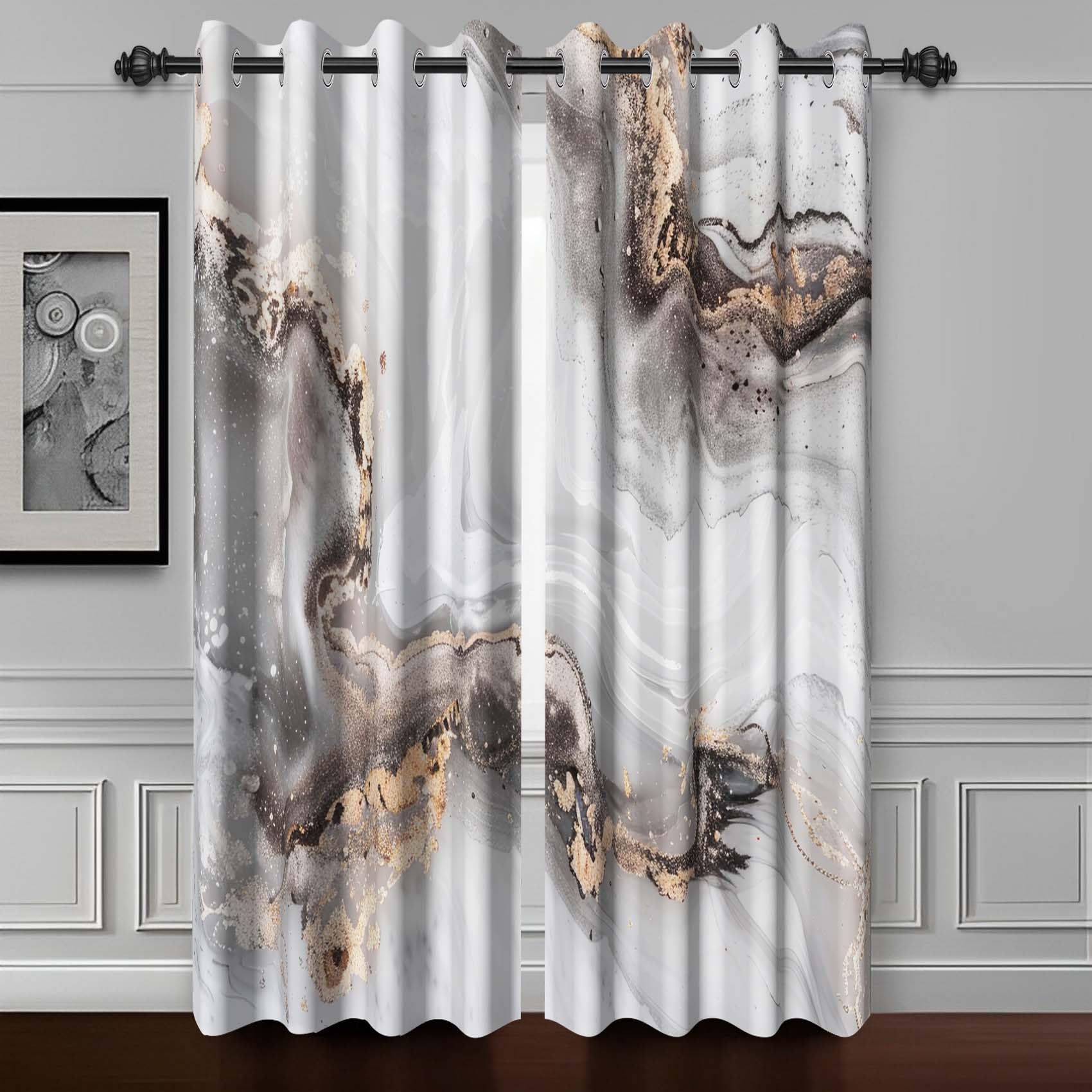 Cortinas De Ventana Baocicco, Mármol Gris Dorado, Opacas, 135 X 160 Cm - Venta Internacional.