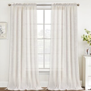 Foto 1 | Cortinas Fantasdecor De Lino Transparente 274 cm 2 Paneles - Venta Internacional