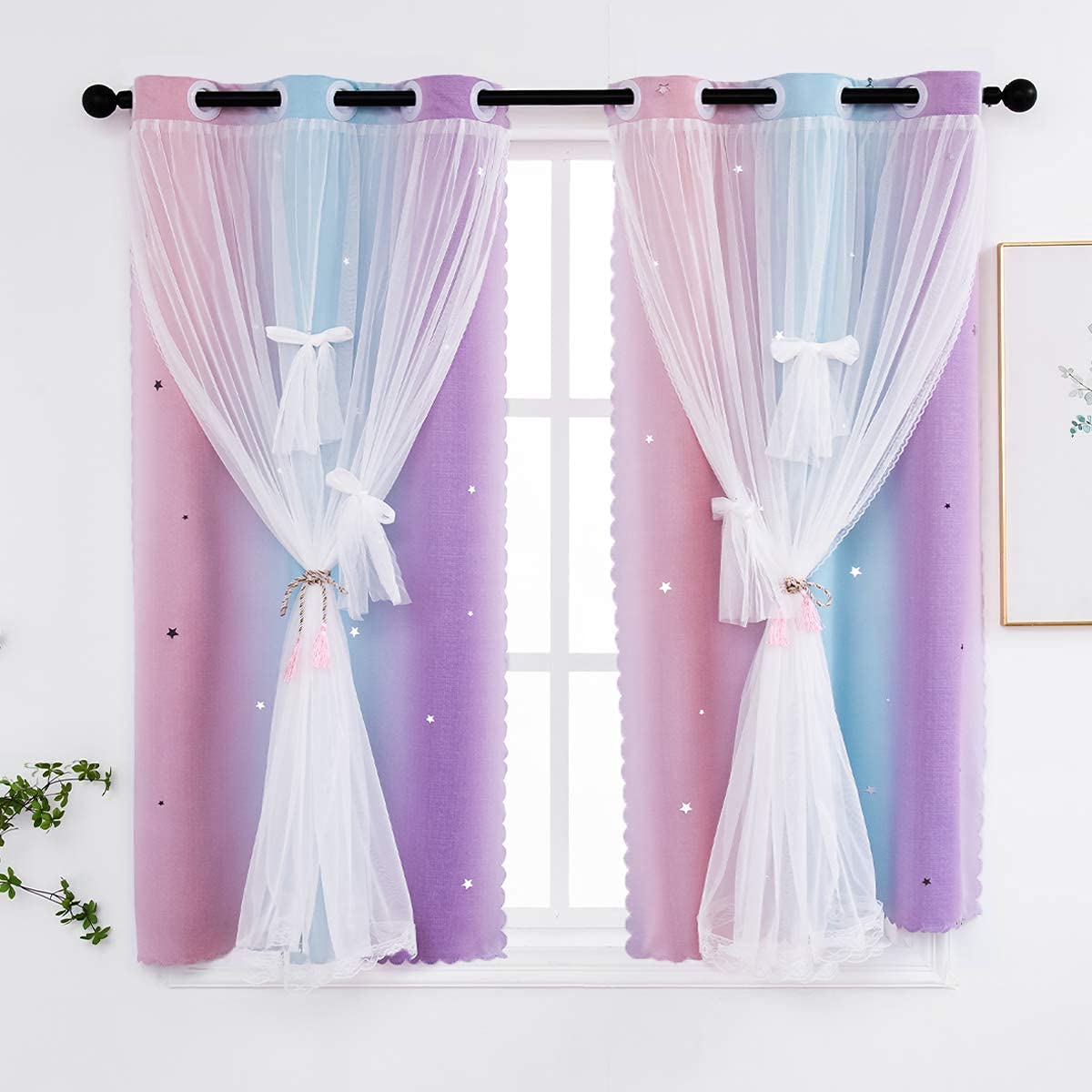 Foto 2 | Cortinas Yancorp  con Diseño de Estrellas y Mariposas - Venta Internacional