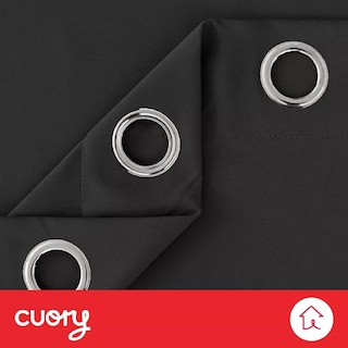 Foto 4 | Cortina Blackout Premium 132 X 213 Negra 2 Paneles