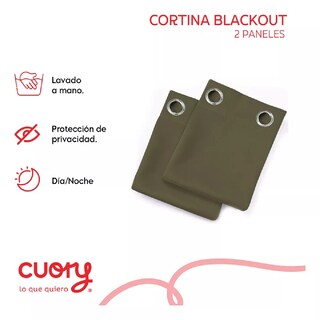Foto 2 | Cortina Blackout Premium 132 X 213 Caqui