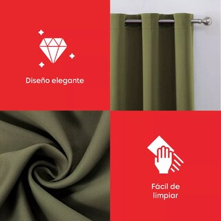 Foto 5 | Cortina Blackout Premium 132 X 213 Caqui