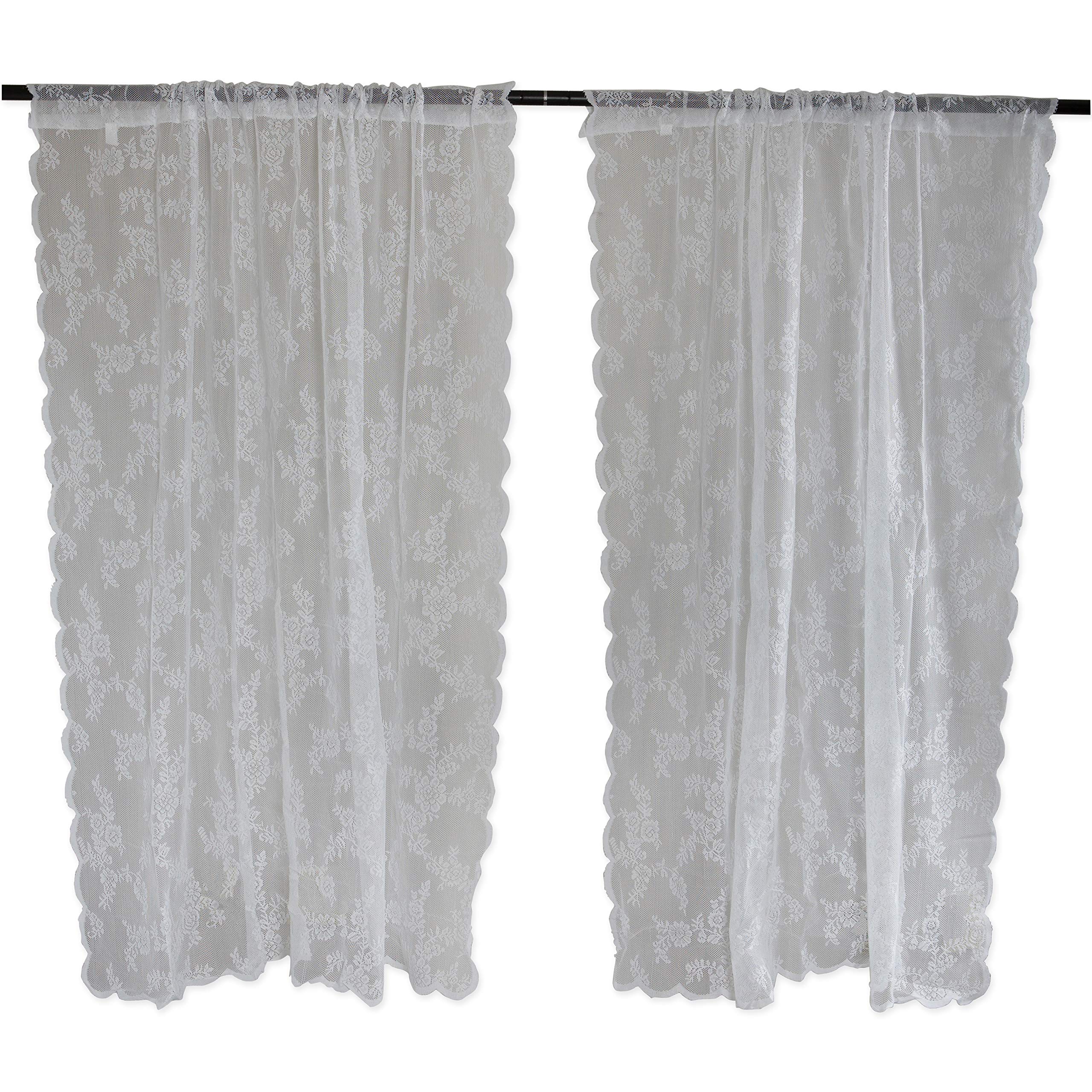 Foto 2 pulgar | Paneles De Cortina Dii Sheer Lace Para Dormitorio Y Sala De Estar, Color Blanco - Venta Internacional.
